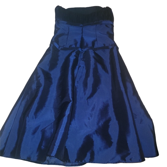 Alyce Designs Blue Strapless Prom Formal Dress 6 - Picture 5 of 7